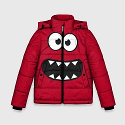 Куртка зимняя для мальчика Веселый монстрик, цвет: 3D-черный