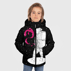 Куртка зимняя для мальчика Космическая струя, цвет: 3D-светло-серый — фото 2