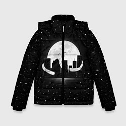 Куртка зимняя для мальчика Лунные объятия, цвет: 3D-светло-серый