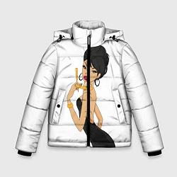 Куртка зимняя для мальчика LADY BARBER, цвет: 3D-черный