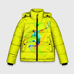 Куртка зимняя для мальчика Волейбол, цвет: 3D-черный