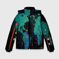 Куртка зимняя для мальчика Digital world, цвет: 3D-черный