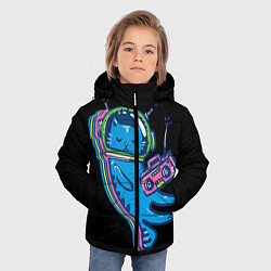 Куртка зимняя для мальчика Космокот 1, цвет: 3D-черный — фото 2