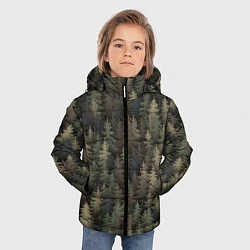 Куртка зимняя для мальчика Лесной камуфляж, цвет: 3D-черный — фото 2