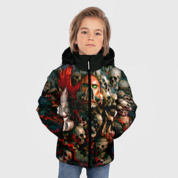 Куртка зимняя для мальчика Warhammer 40k: Skulls, цвет: 3D-красный — фото 2
