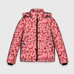Куртка зимняя для мальчика Мозг, цвет: 3D-красный