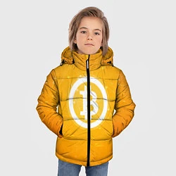 Куртка зимняя для мальчика Bitcoin Orange, цвет: 3D-светло-серый — фото 2