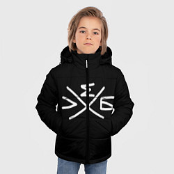 Куртка зимняя для мальчика Хлеб: символ, цвет: 3D-черный — фото 2