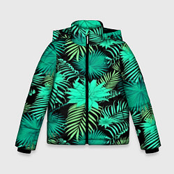 Куртка зимняя для мальчика Tropical pattern, цвет: 3D-черный
