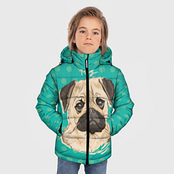 Куртка зимняя для мальчика Pug Mops, цвет: 3D-светло-серый — фото 2