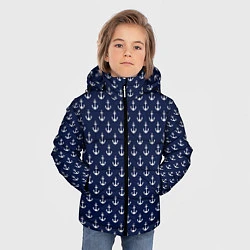 Куртка зимняя для мальчика Морские якоря, цвет: 3D-красный — фото 2