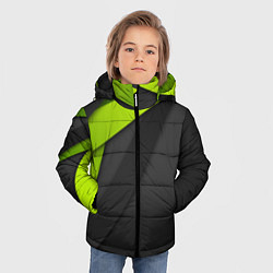 Куртка зимняя для мальчика Спортивная геометрия 6, цвет: 3D-черный — фото 2