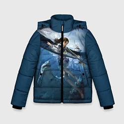 Куртка зимняя для мальчика TOMB RAIDER, цвет: 3D-светло-серый