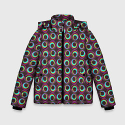 Куртка зимняя для мальчика Циркуляция, цвет: 3D-черный