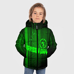 Куртка зимняя для мальчика Green Day лучи, цвет: 3D-светло-серый — фото 2