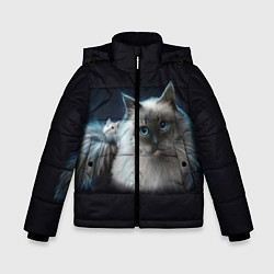 Зимняя куртка для мальчика Кошка и мышка