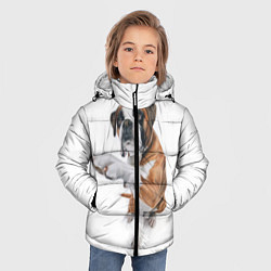 Куртка зимняя для мальчика Боксер, цвет: 3D-черный — фото 2