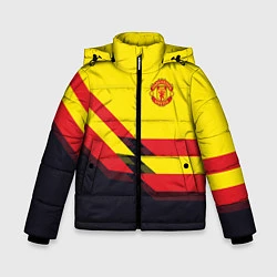Куртка зимняя для мальчика Man United FC: Yellow style, цвет: 3D-черный