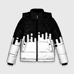 Куртка зимняя для мальчика Чёрно-белый узор, цвет: 3D-красный