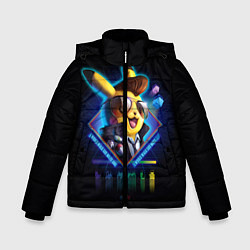 Куртка зимняя для мальчика Retro Pikachu, цвет: 3D-черный
