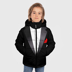 Куртка зимняя для мальчика Смокинг мистера, цвет: 3D-светло-серый — фото 2