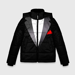 Куртка зимняя для мальчика Смокинг мистера, цвет: 3D-красный