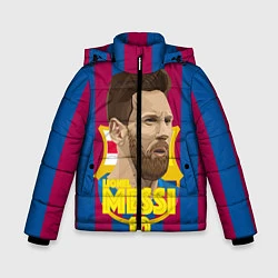 Куртка зимняя для мальчика FCB Lionel Messi, цвет: 3D-светло-серый