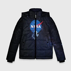 Куртка зимняя для мальчика NASA: Hello World, цвет: 3D-светло-серый