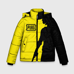 Куртка зимняя для мальчика PUBG: Yellow Shadow, цвет: 3D-черный