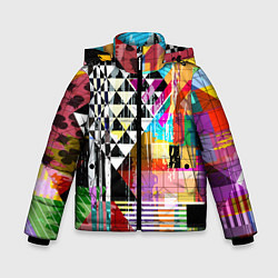 Куртка зимняя для мальчика RGB Geometry, цвет: 3D-черный