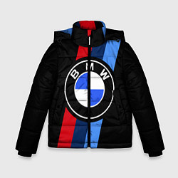Куртка зимняя для мальчика BMW 2021 M SPORT БМВ М СПОРТ, цвет: 3D-черный