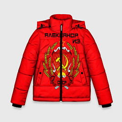 Куртка зимняя для мальчика Александр из СССР, цвет: 3D-черный