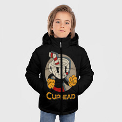 Куртка зимняя для мальчика Cuphead: Mugman, цвет: 3D-светло-серый — фото 2