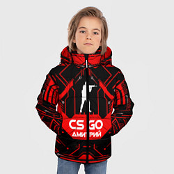 Куртка зимняя для мальчика CS:GO - Дмитрий, цвет: 3D-светло-серый — фото 2