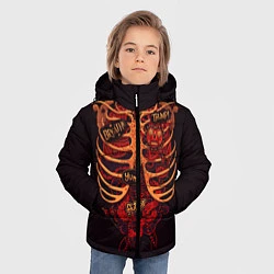 Куртка зимняя для мальчика Человеческий скелет, цвет: 3D-светло-серый — фото 2