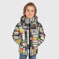 Куртка зимняя для мальчика VHS-кассеты, цвет: 3D-светло-серый — фото 2