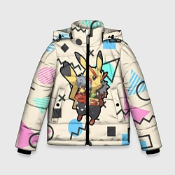 Зимняя куртка для мальчика Pikachu Geometry