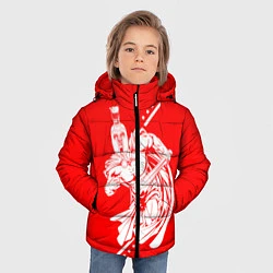 Куртка зимняя для мальчика Спартанский гладиатор, цвет: 3D-черный — фото 2