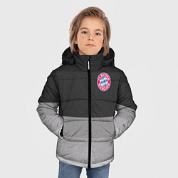 Куртка зимняя для мальчика ФК Бавария: Серый стиль, цвет: 3D-черный — фото 2