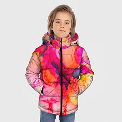 Куртка зимняя для мальчика Весенние краски, цвет: 3D-черный — фото 2