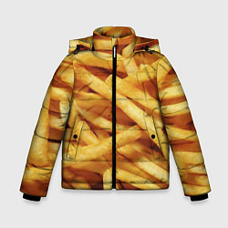 Куртка зимняя для мальчика Картофель фри, цвет: 3D-красный
