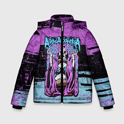 Куртка зимняя для мальчика Asking Alexandria: Purple Death, цвет: 3D-красный