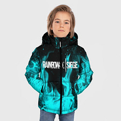 Куртка зимняя для мальчика R6S: Turquoise Flame, цвет: 3D-черный — фото 2
