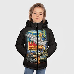 Куртка зимняя для мальчика Войска ПВО, цвет: 3D-черный — фото 2