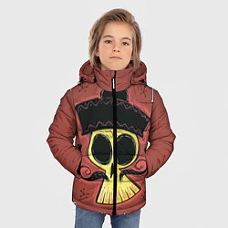 Куртка зимняя для мальчика Dia de los Muertos, цвет: 3D-черный — фото 2