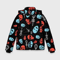 Куртка зимняя для мальчика Twenty One Pilots: Faces, цвет: 3D-черный