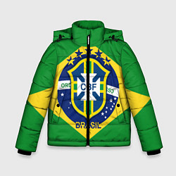 Куртка зимняя для мальчика CBF Brazil, цвет: 3D-черный