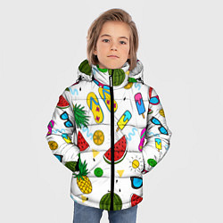 Куртка зимняя для мальчика Летний стиль, цвет: 3D-черный — фото 2