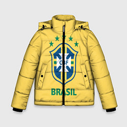 Куртка зимняя для мальчика Brazil Team, цвет: 3D-черный