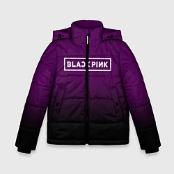Куртка зимняя для мальчика Black Pink: Violet Gradient, цвет: 3D-черный